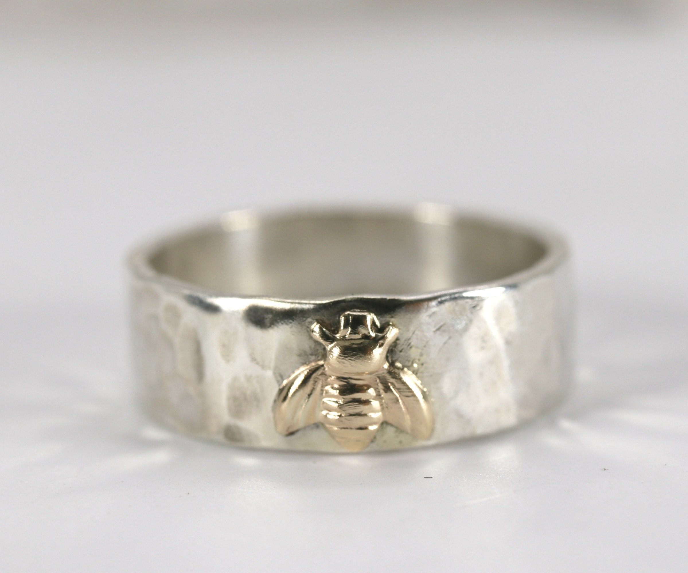 Bee Ring, .925 Sterling Silver Luxury Dainty Bee Ring Silver