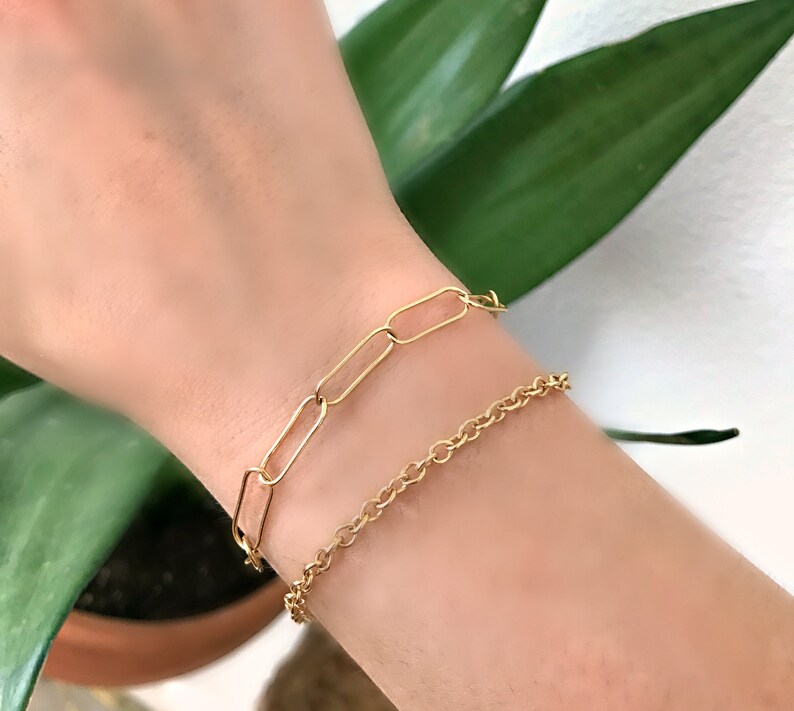 Big Bold Gold Chain Bracelet Gold Filled Chain Bracelet Etsy