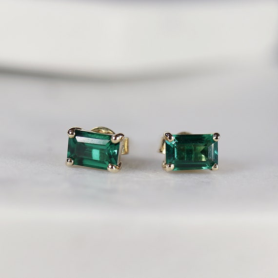 Genuine emerald earrings deals
