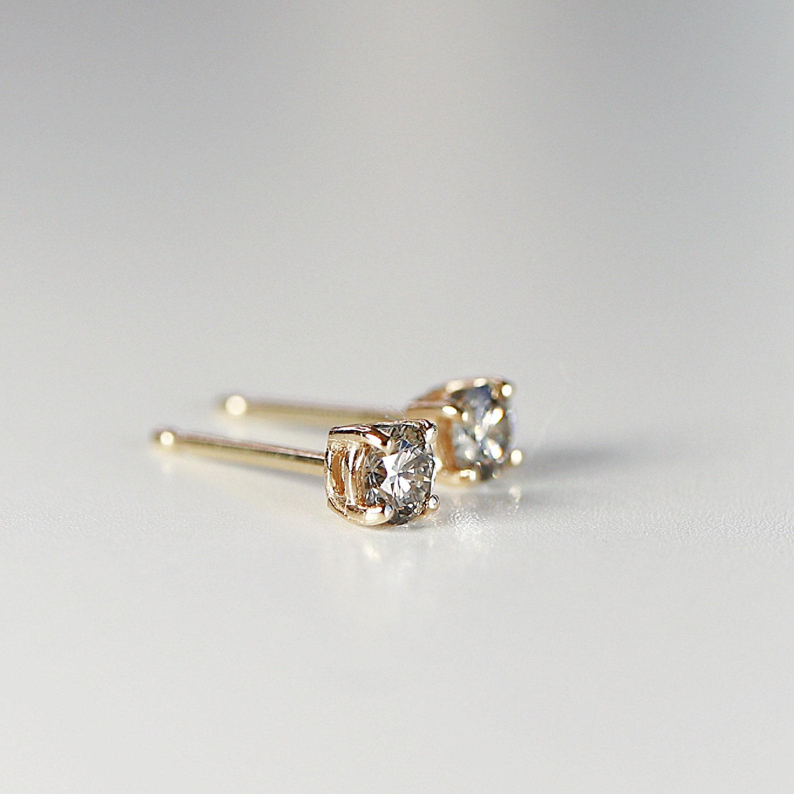 Grey And Natural Colored Diamond Earrings