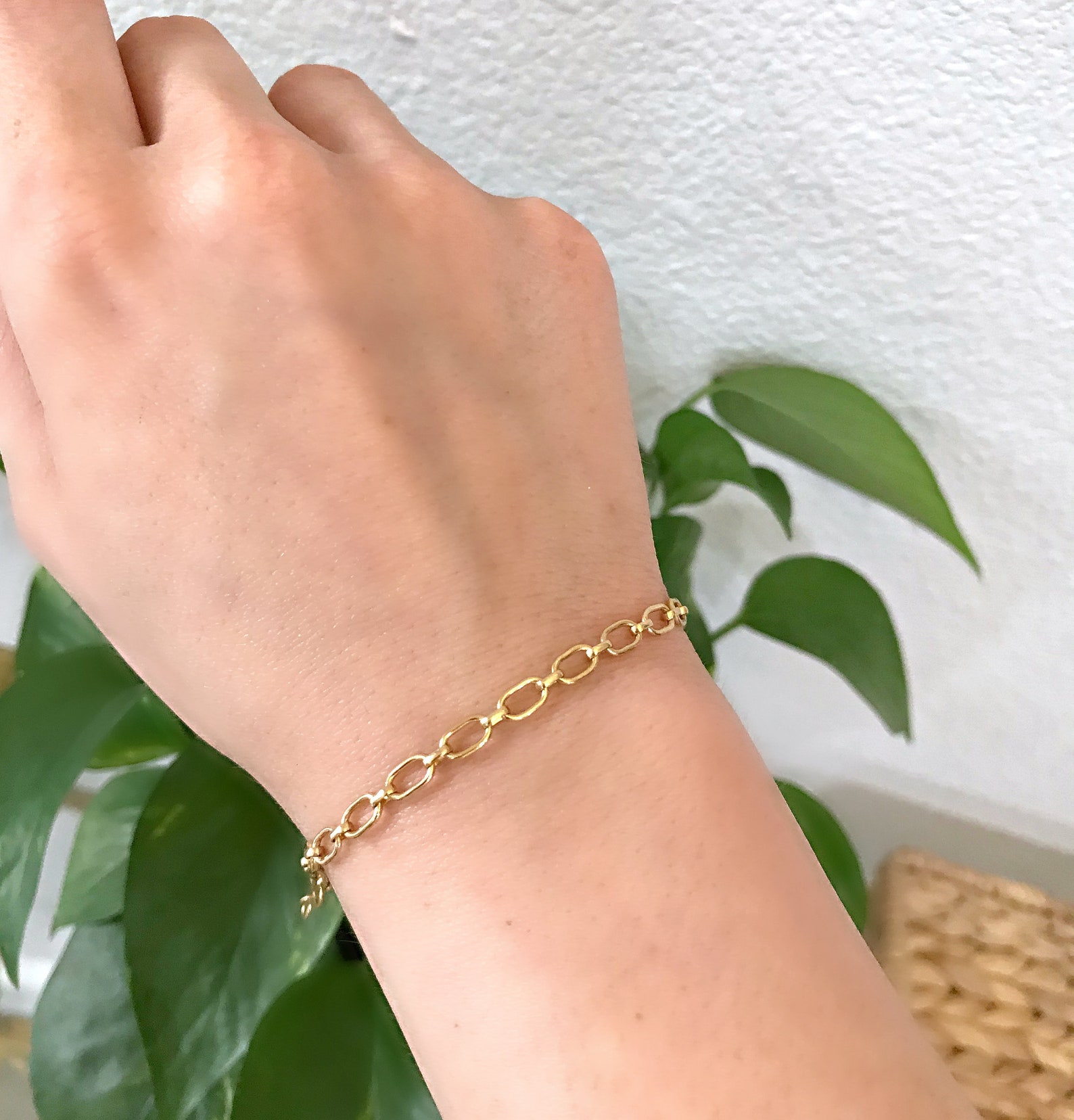 Thick Gold Chain Bracelet Thick Chain Bracelet Gold Filled Etsy
