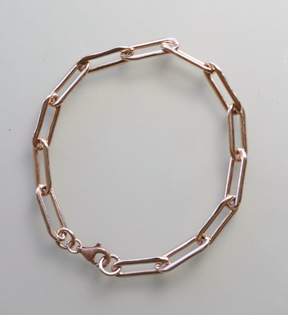 Rose Gold Chain Bracelet Chunky Chain Bracelet Rose Gold Link