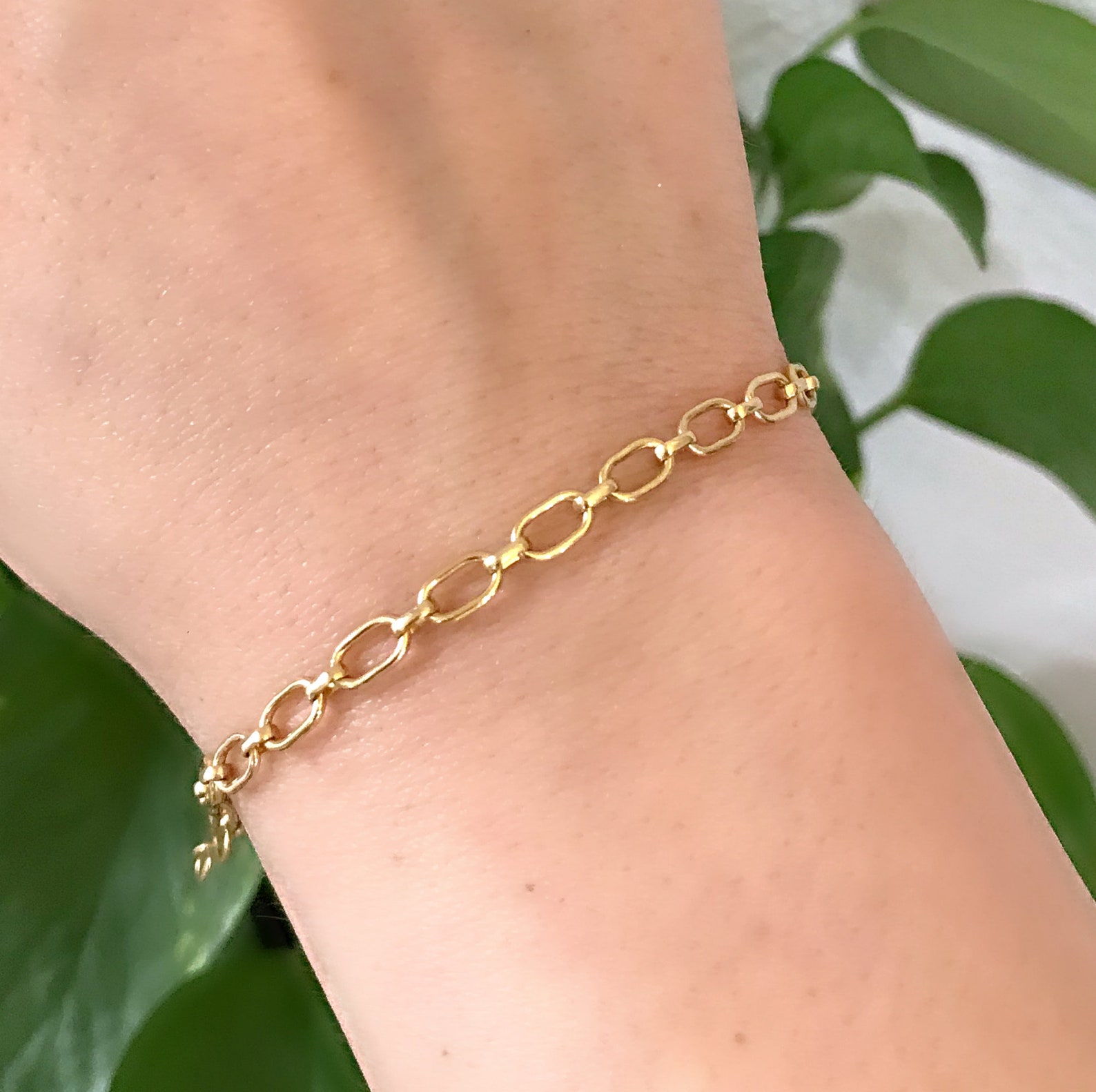Thick Gold Chain Bracelet Thick Chain Bracelet Gold Filled Etsy