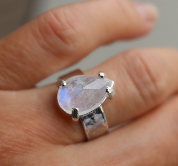 Handmade Silver Jewelry ! Silver Jewelry !!Mother/'s Day Ring Size 7 Rainbow Moonstone Ring ! Rainbow Moonstone Designer Ring !