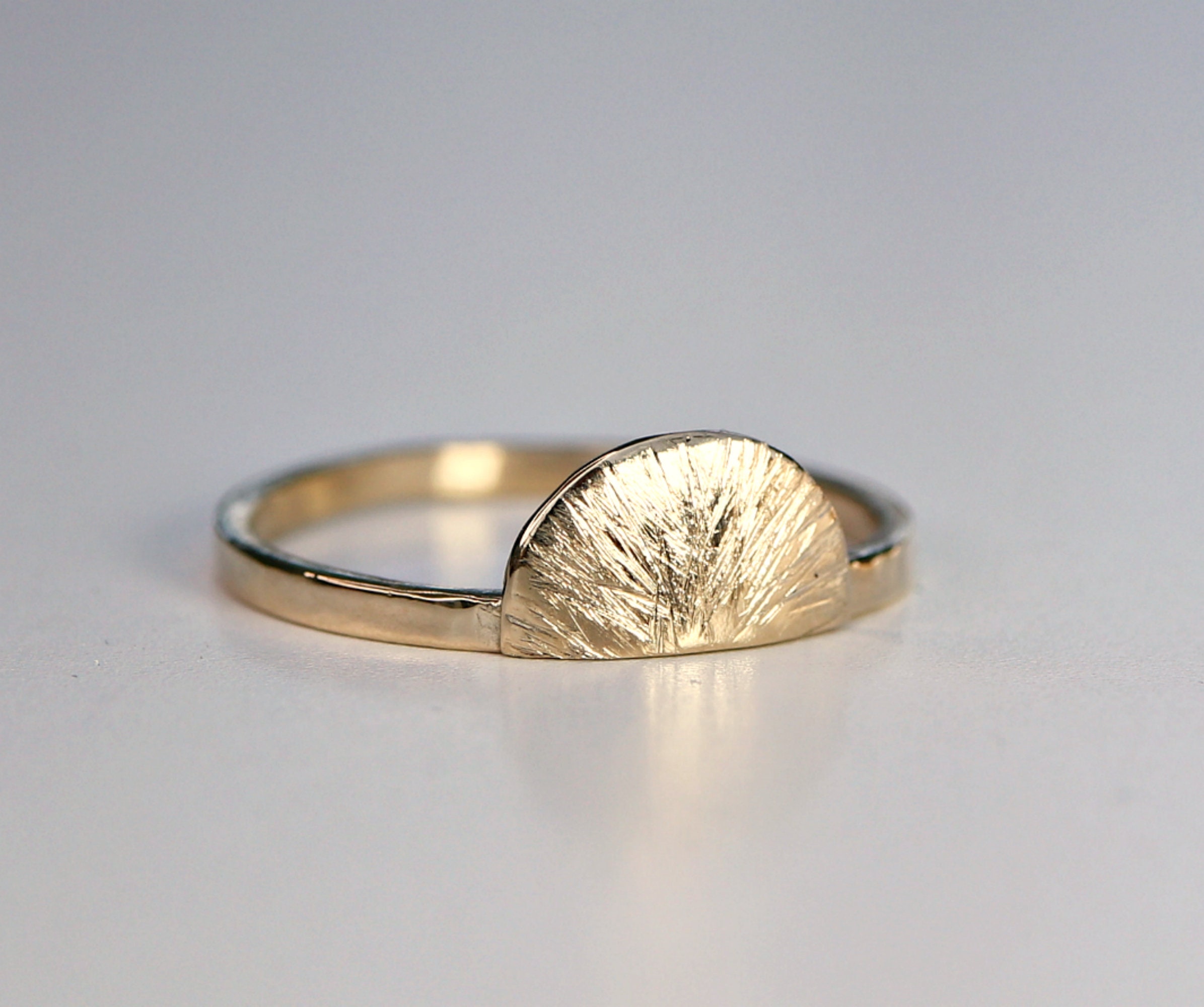 14k Gold Sun Ring Boho Engagement Ring Sun Wedding Ring Etsy
