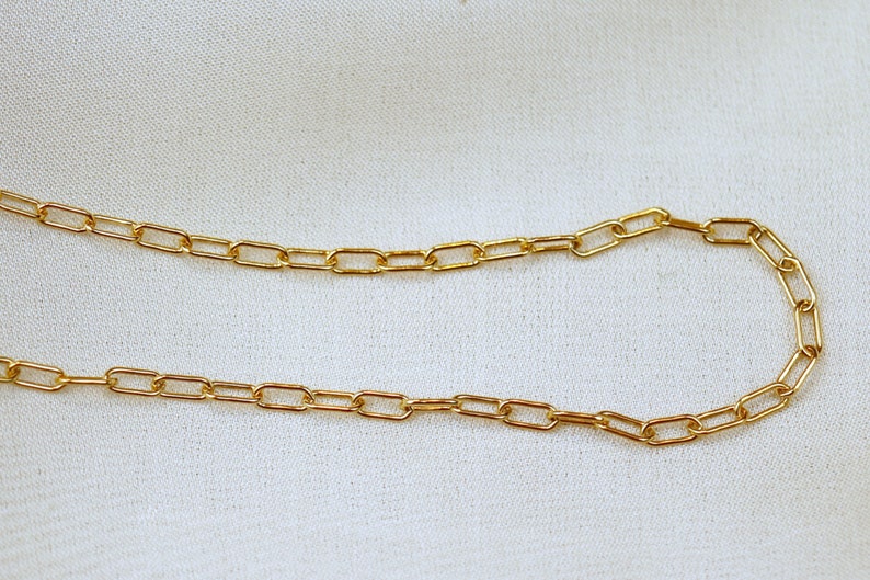 Gold Filled Paperclip Chain Necklace Paperclip Necklace Etsy