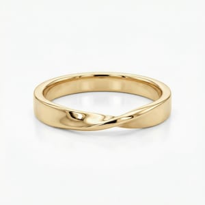 Mobius Ring 14k Gold His and Hers Matching Wedding Band, Anniversary Couples Ring, Twisted Infinity Band, Father's Day Gift For Him