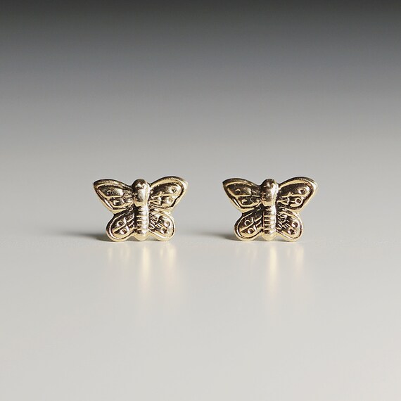[LLOYD] 韓国☆14K☆Butterfly Earrings Butterfly Earrings 14k Solid Gold, Minimalist Butterfly Stud