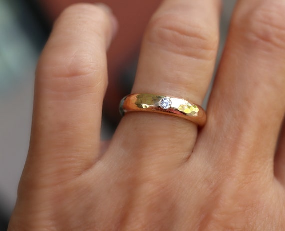 Diamond ring shop band thick