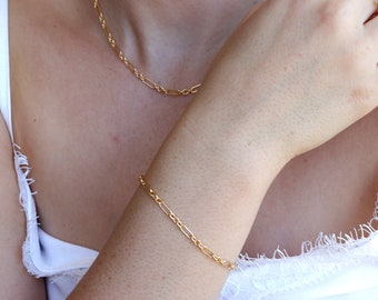 Dainty Gold Chain Bracelet, Gold Link Bracelet, Thin Chain Bracelet, Gold Layering Bracelet, Gold Filled Link Chain Bracelet