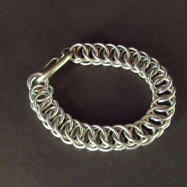 Aluminum Half Persian 4 in 1 Weave Giant Chainmaille Bracelet