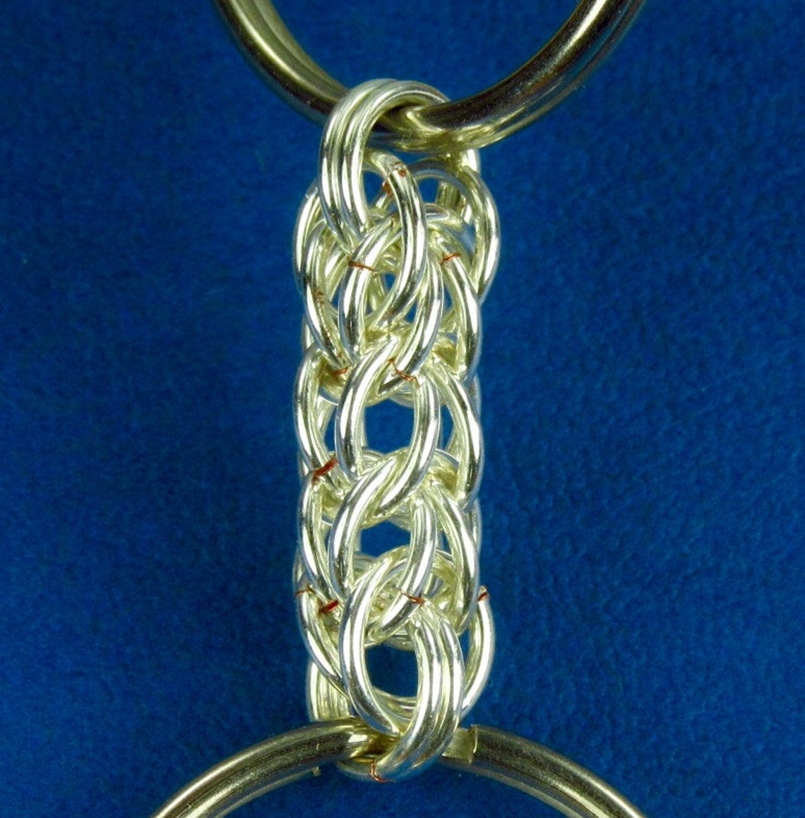 Silver Full Persian Weave Chainmaille Keychain Etsy