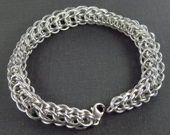Aluminum Undulating Full Persian Chainmaille Bracelet