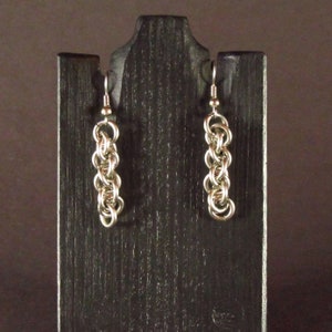 Stainless Steel Jens Pind 3 Weave Chainmaille Earrings