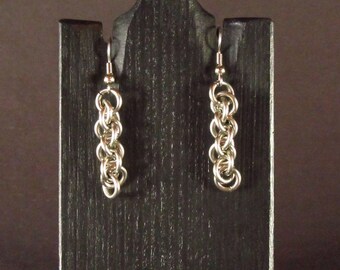 Stainless Steel Jens Pind 3 Weave Chainmaille Earrings