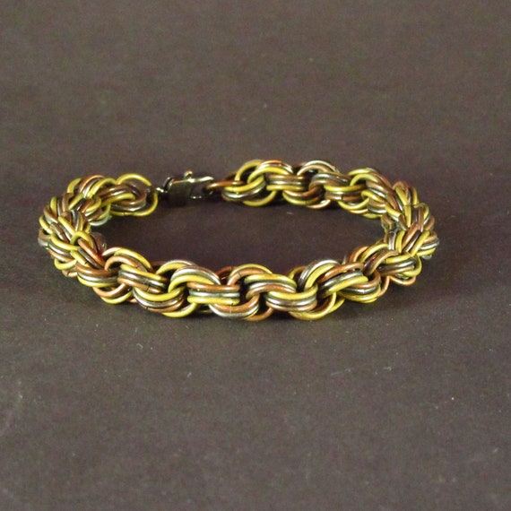 Bronze, Antique Copper & Gunmetal Triple Spiral Weave  display picture 2