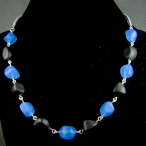 Recycled Glass & Stainless Steel Jens Pind 3 Weave Chainmaille Necklace