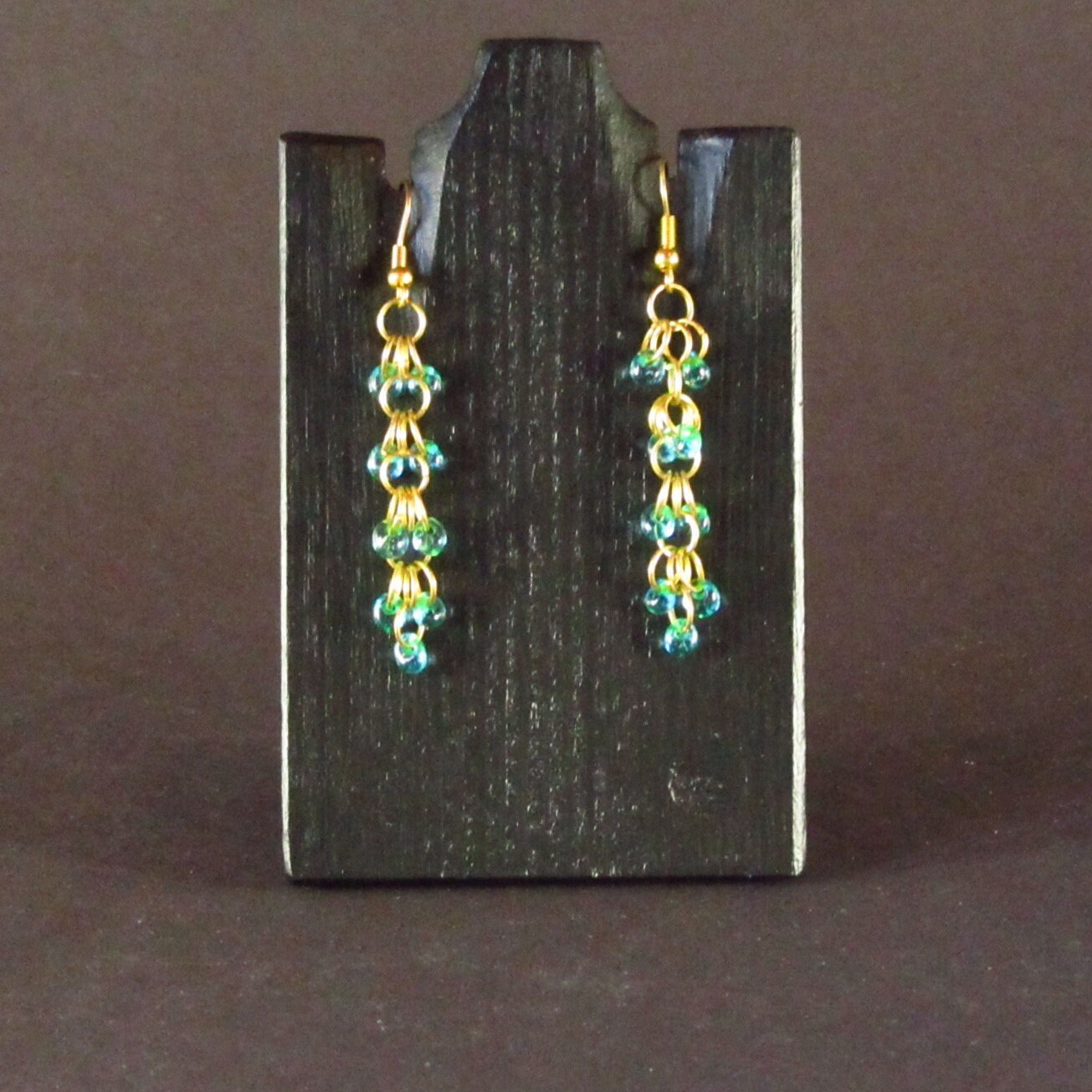 Magatama Shaggy Loops Weave Chainmaille Earrings