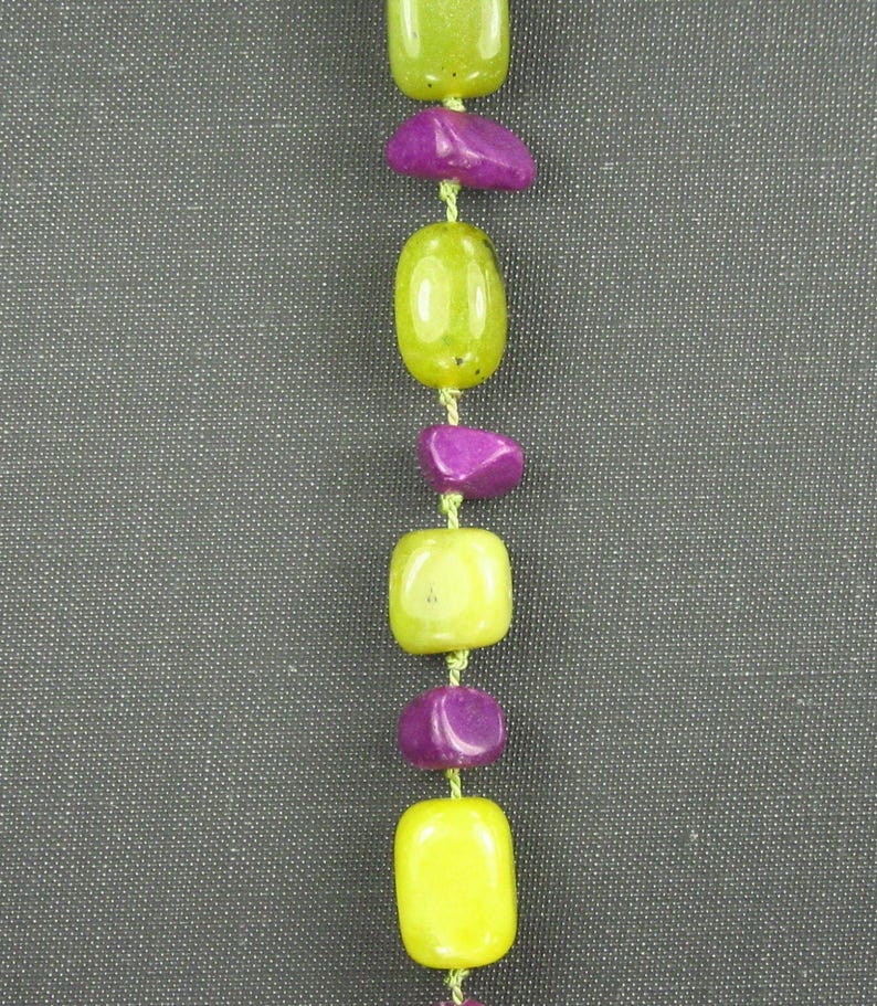 Serpentine and Stone Knotted Necklace image 5