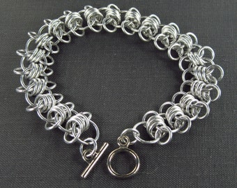 Aluminum EuroTank Weave Chainmaille Bracelet