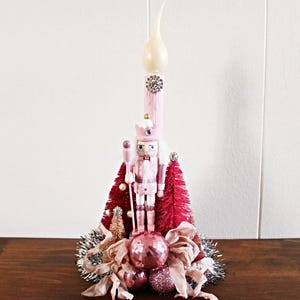 Shabby Rustic Christmas Candolier Assemblage Light