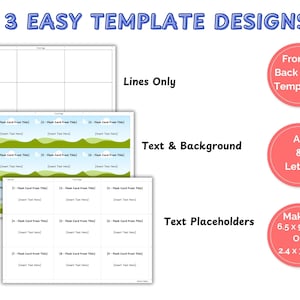 Flash Cards Canva Template, Double Sided Printable Flash Cards for Kids