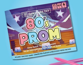 80s Prom Date Night Game Kit - Couples Gift, Board Game for Two, Valentine's Day, Holiday, Anniversary, Wedding Present