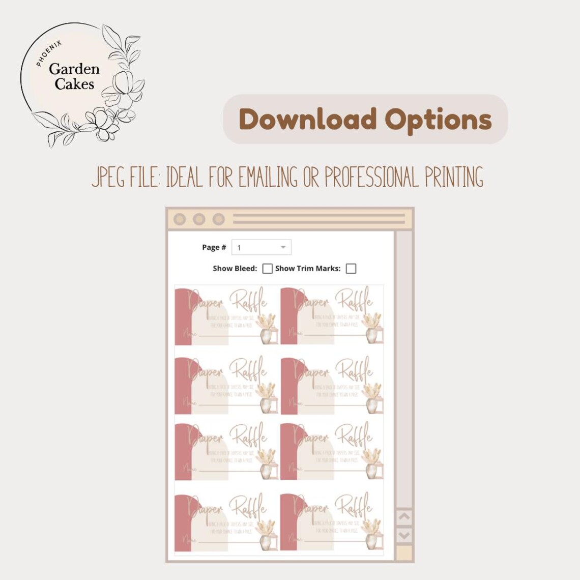Diaper Raffle Ticket | BOHO Arch | Baby Shower - Etsy