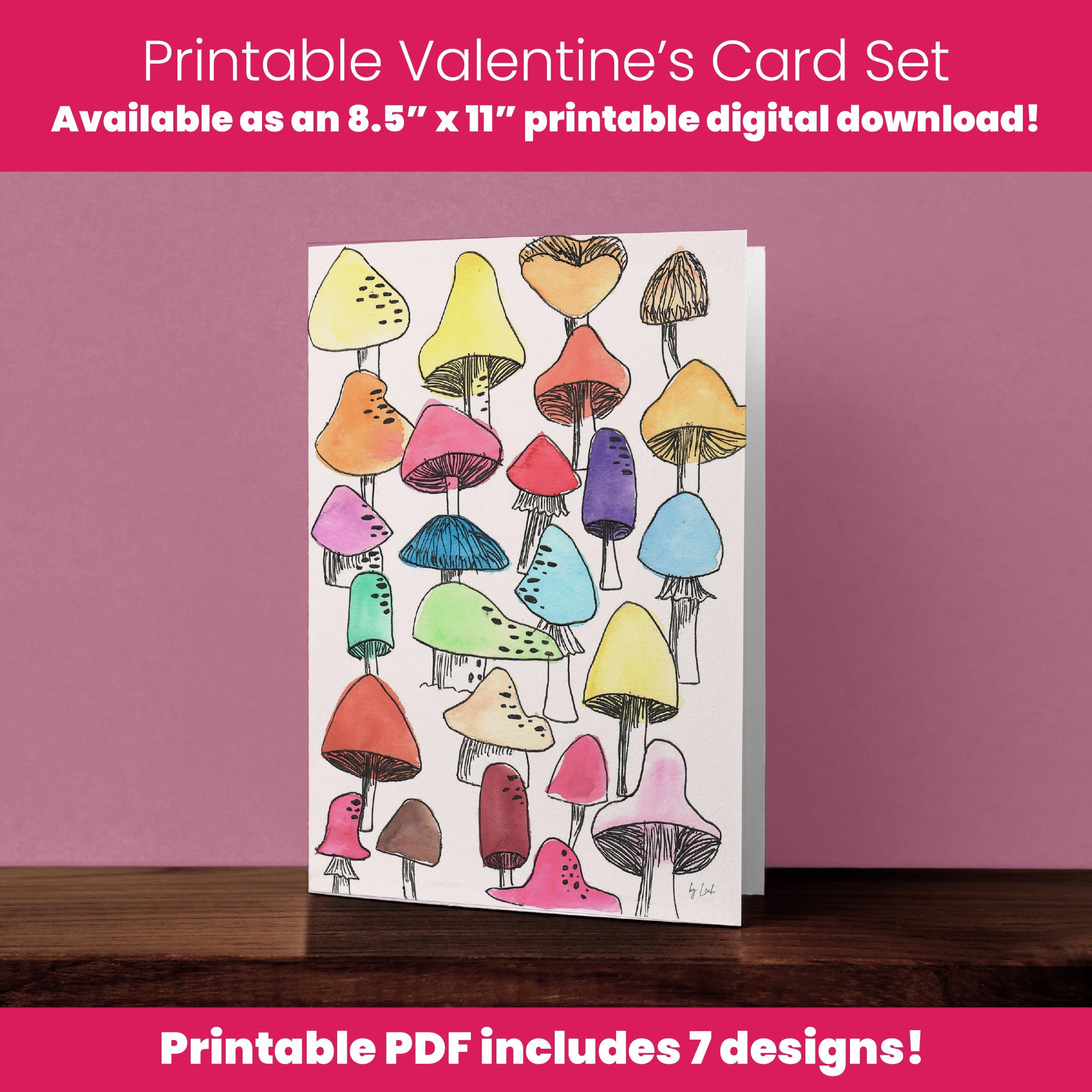 Printable 5x7 Note Cards (set of 7) *** Instant Digital Download - Etsy