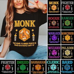 RPG Shirt, DnD Class Shirt, D&D Clothing, D and D Character Class T Shirt, Rogue Shirt, DnD Gift, DnD, Dice DnD Shirt