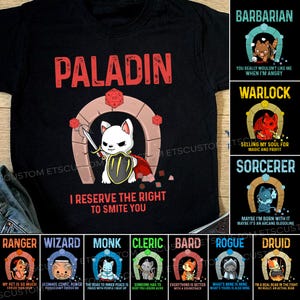 DnD Class Shirt, D&D Clothing, D and D Character Class T Shirt, DnD Gift, DnD, RPG Shirt, Dice DnD Shirt, Rogue Shirt