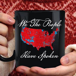 Mug Nous, le peuple, avons parlé, Mug Donald Trump, Mug MAGA Trump, Mug President Trump 2024, Mug Carte des résultats des élections