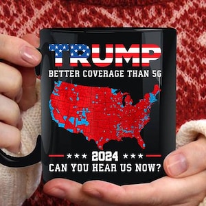 Mapa eleitoral dos EUA Eleição 2024 Presidente americano Red Wave MAGA Caneca de café Trump venceu