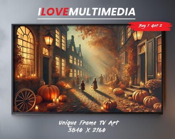 Halloween Samsung Frame TV Art - Vintage Autumn, Fall Art Painting - Rembrandt Inspired Decor