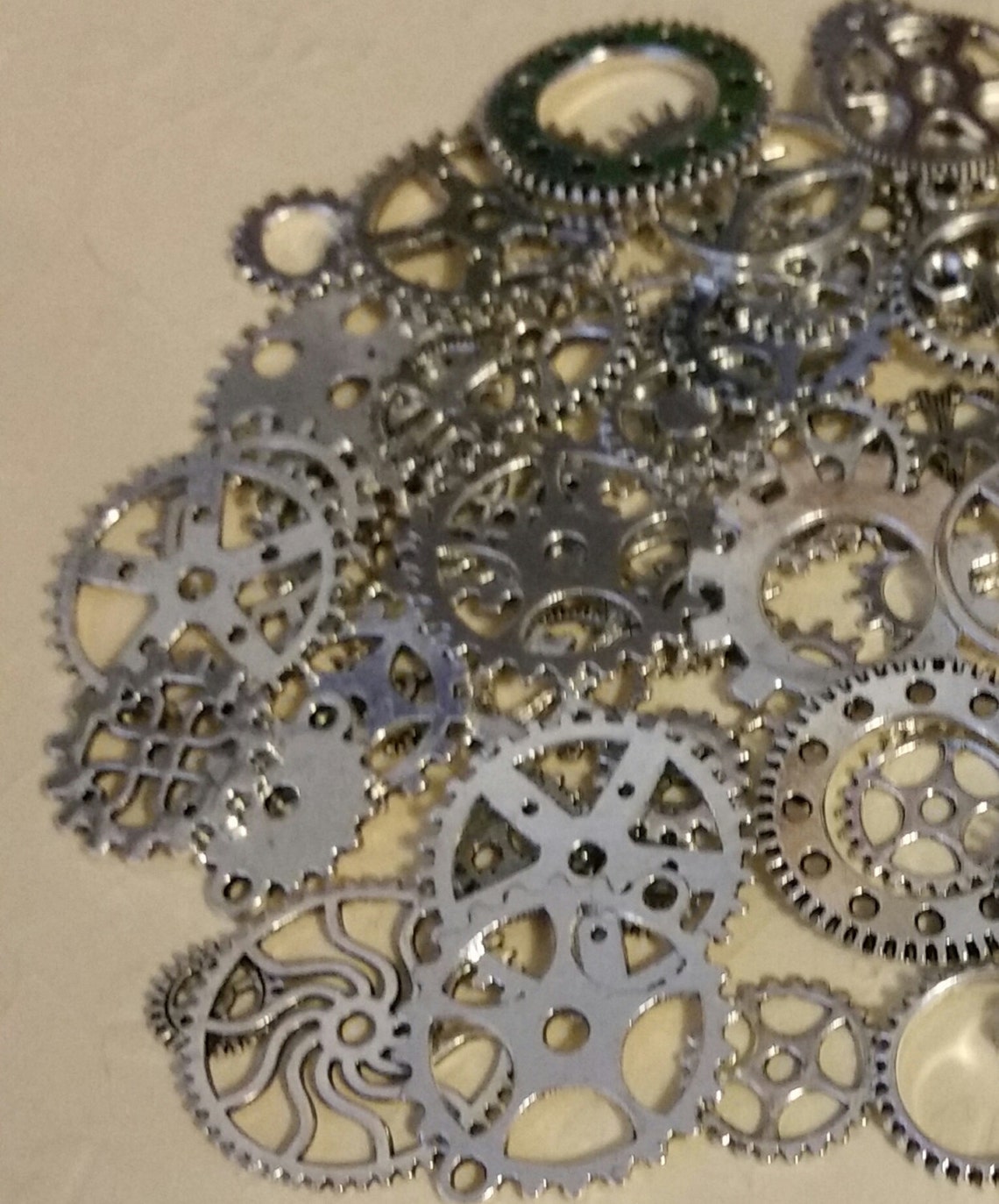 40g Antiqued Silver GEARS ONLY 1/2-1 Inch Medium to Large NeW | Etsy