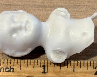 1 China Doll, Old Porcelain, German Factory, Damaged, Assemblage, 1900s Vintage, Antique Frozen Charlotte, Bisque Fire