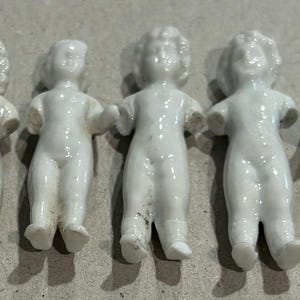 1-5/8” China Girl Doll, FROZEN CHARLOTTE, Old Porcelain, German Doll Factory, Damaged, Assemblage, 1900s Your Choice Vintage, Woman, Antique