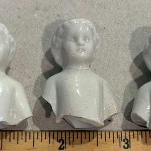 Choice 1 China Doll Old Porcelain, Cute Girls German Doll Factory, Damaged, Assemblage, 1900s Vintage, Antique Frozen Charlotte, Bisque Fire