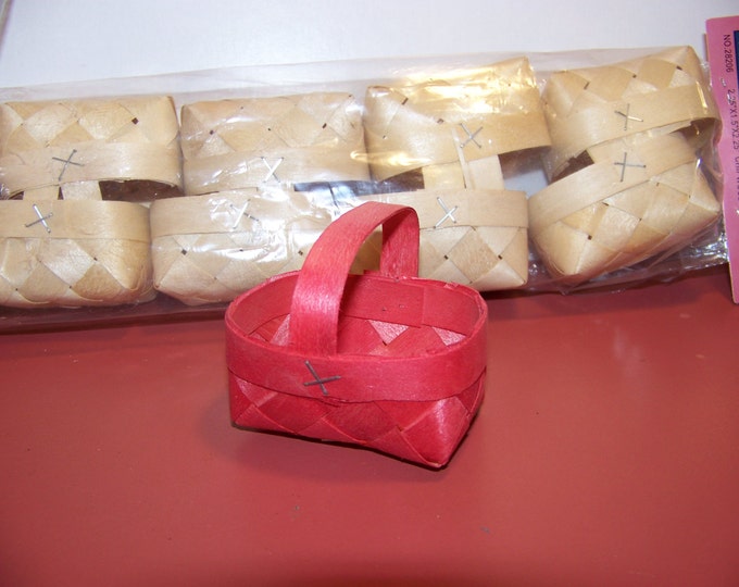 Mini Chipwood Baskets With Handle Etsy