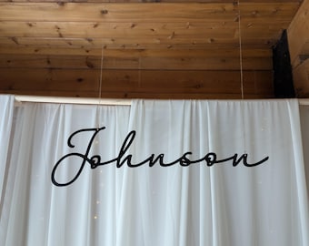 Letrero metálico personalizado con apellido familiar / Decoración de pared personalizada