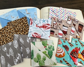 Fabric Corner Bookmark: Unique Book Lover Gift