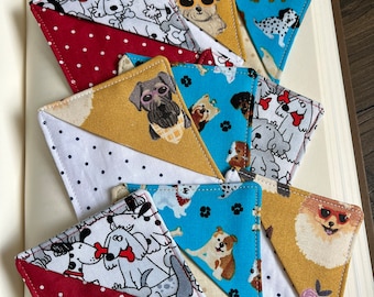 Dog fabric bookmark, corner bookmark, cloth bookmark, unique, fabric, teacher, reader, friend, book, gift, birthday gift, bookish, booktok