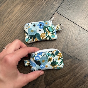 Mini Zipper Pouch: Rifle Paper Co. Floral Fabric Coin Holder