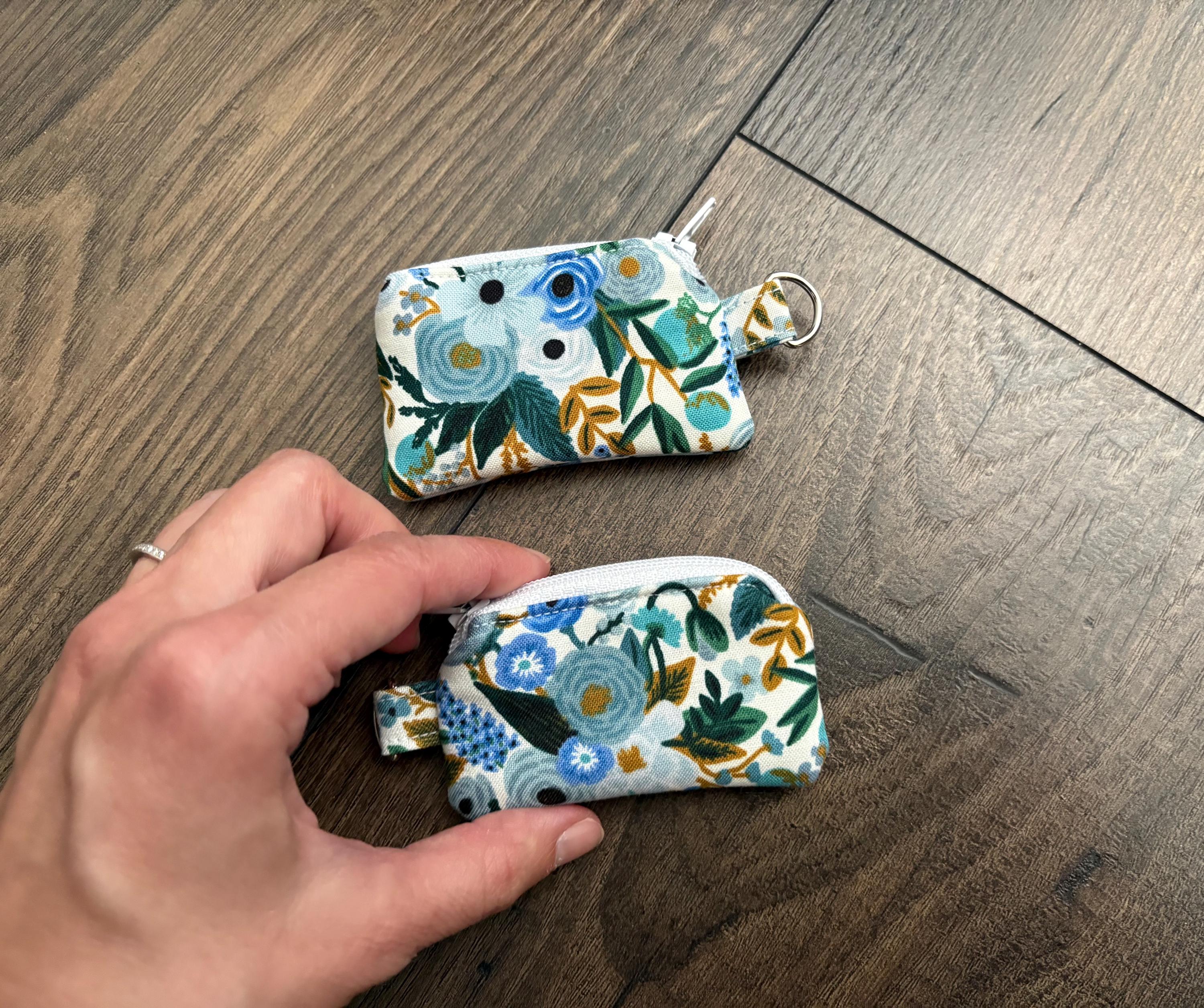 Mini Zipper Pouch: Rifle Paper Co. Floral Fabric Coin Holder
