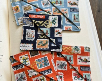 Rifle Paper Co. Corner Bookmark: Postage Stamp Fabric