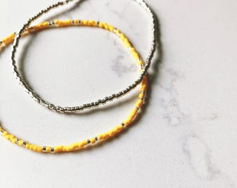 Miyuki Delica Glass Bead Habit Completion Bracelet: Goal Tracker Jewelry