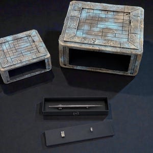 Dune Pain Box replica prop with Gomjabbar desk decoration, cosplay, larping.