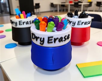 Dry Erase Marker Holder for Classroom, Teacher Desk Organizer