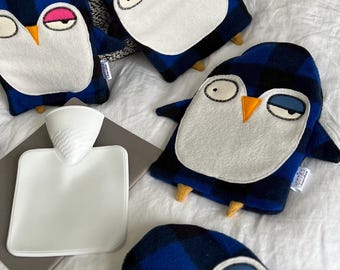 Penguin Hot Water Bottle Cozy with German Bottle Included