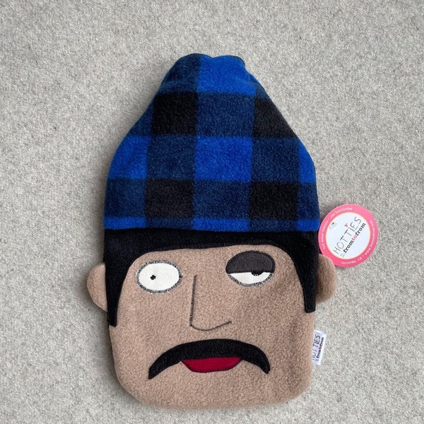 Jean-Michel the Hot Man Lumberjack Canadian Boyfriend Hottie Hot Water Bottle with High Quality German Bottle Included